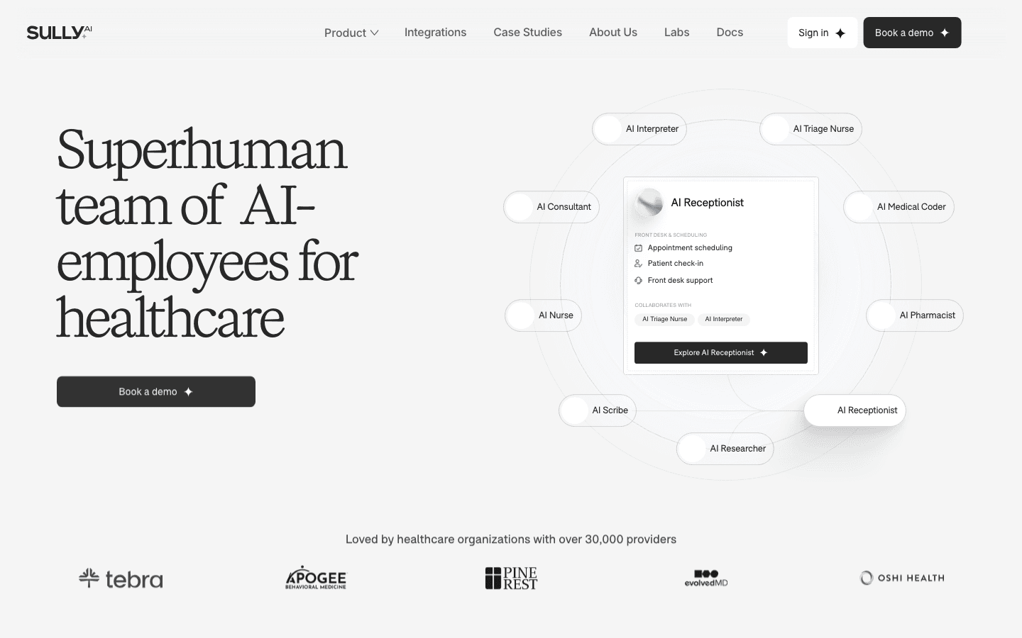 Sully.ai HIPAA role-based access and real-time clinical dashboards. screenshot - Breakthrough Pulse